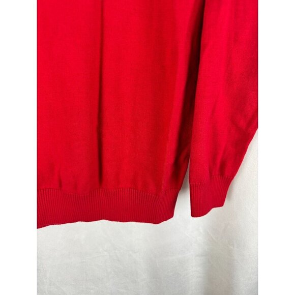 Kim Rogers Women Crew Neck Red Reindeer Sweater Size PL - Picture 6 of 6